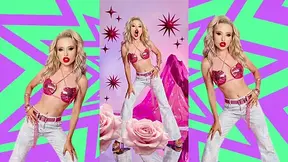 Blonde Domina Demands Worship in Neon Studio