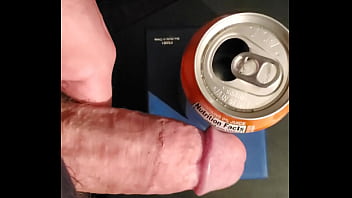 Slapping my dick on a can