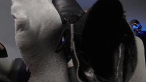 Leather Boss Fucked Your Mouth and Legs Cum (part1)