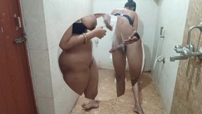 Bhabhi Suddenly Entry Bathroom Without Knock the Door | Hard-core Sex