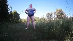 Stepmom undressed in the park and pisses in front of everyone