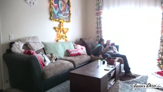 JamesDeen - FLIRTY ALL NATURAL BRUNETTE TEEN ALISON REY DEEPTHROAT BJ AND COUCH SEX