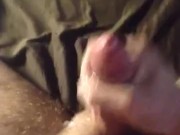 Cumshot in bed