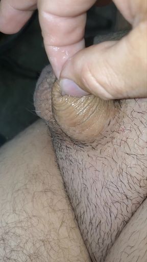Hands-free prostate orgasm and tasting