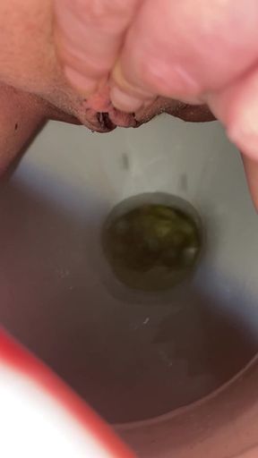 Pissing and touching myself