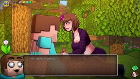 Hornycraft Minecraft Parody - Steve Gets Sloppy Handjob From Jenny for a Diamond