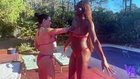 outdoor sex wrestling - vanessa arizona vs paris naughty love