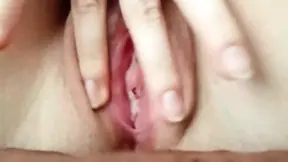 closeup I put my fingers in my tight pussy while cumming in my panties