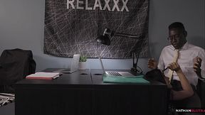 Naughty Asian secretary Polly Pons gets her ass pounded