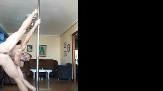 Naked Guy Dancing and Stroking His Big Uncut Cock Solo