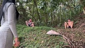 Colombian MILF Anal Threesome with Homeless Guys