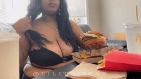 Fat Femdom Feedee Quicky Fast Food Stuffing