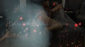Cucks wife ass exposed during Blowjob