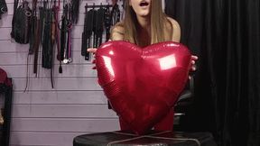 Your heart is my footstool - balloon, socks and feet fetish (720p)
