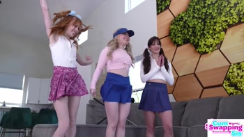 Sinking Balls Deep into Horny Hotties Haley Spades, Madi Collins & Nadia Noja's Pussies