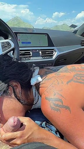 Rough Outdoor Fuck on the Car in Montenegro- Sexy Brunette Latina Show Extreme Blowjob and Fuck Doggy Style in POV