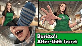 [STORY] Immersive POV - Giantess Barista s After-Shift Secret Sweaty Sock Foot Worship and Latte Vore
