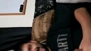 American bear fuck off off in videocall with gay