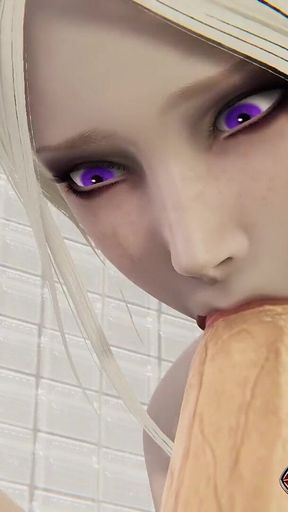 Vampire Blowjob For Big Cock 3D Animation With Cumshot POV