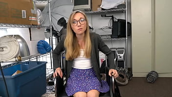 Nerdy blonde blows casting director'_s big black cock