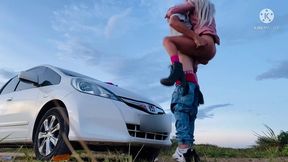 putaria na beira da estrada casal de namorados fudendo em cima do carro