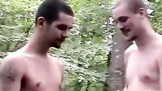 Brian and Blaze enjoy a hot session of mutual wanking