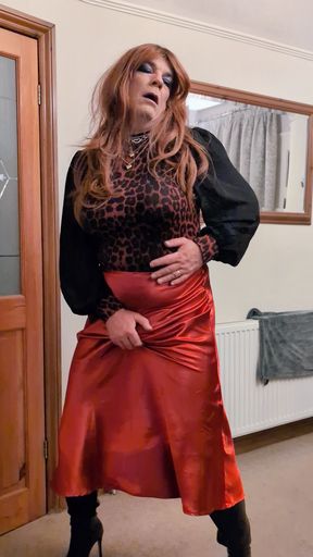 Satin Skirt and Tights