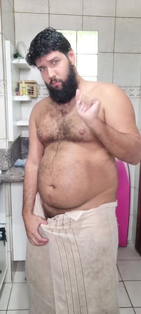 Gainer. belly. bear. beard. hairy