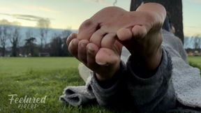 Walking barefoot in the park (Full HD 1080p MP4)