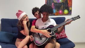 I fulfill my greatest fantasy, my sexy stepmom and ebony stepsister hard. INTERRACIAL SEX-.