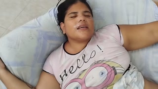 Dirty old father in law fucks his son's wife and cums all over her face. Real homemade