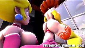 Short clip of peach getting head and ass with edited sound