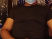 Pinoy in white brief, caressing his massive dick, part5 (CUM PART)