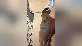 Spying on teen 18+ Boy in The Shower