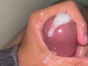 Nothing like releasing stress with a big straw | Short Cumshot | Circumcised