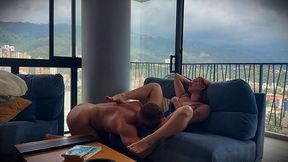 Colombian BBW rides Italian cock in amateur homemade video