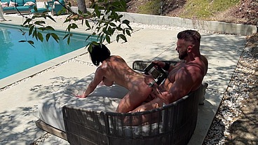 BEHIND THE SCENE MASSAGE FUCK WITH CHERRY DEVIVRE
