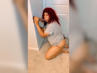 On my knees sucking a bbc sex tool