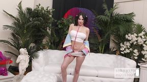 aviana violet gets all her three holes fucked hard