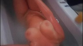 Exploring All My Sexual Fantasies at 18 I Strip Bath Fuck Myself Then Gave a Handjob to a 45m Stud in Public