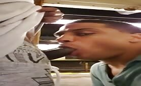 Caught giving blowjob in a NYC subway