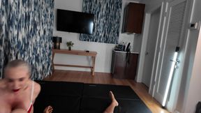 Amazon Goddess Severa: Beats up & Feeds Him His Cum