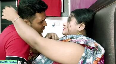 Young Asian wife shares passionate bedroom moment with clothed man as he goes shirtless