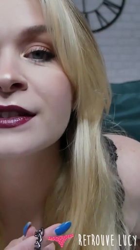 Vends-ta-culotte - Stunning French blonde dominatrix conditions you to be a good submissive slave   Clip 2