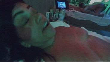 Trenzinho no Motel: Leitada Tripla no Anel Enquanto Ela Chupava a Xota Peludinha