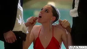 VIXEN Tori Black Takes on Two Cocks In An Award Show After Party