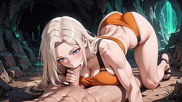 Horny Blonde Cave Goddess Multiple Wet Creampies Dripping Down