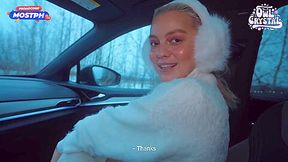 Slutty Sucks Stranger In Car