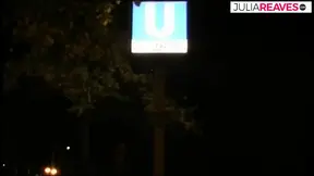 casting while shooting porn, totally nasty shows pussy in subway