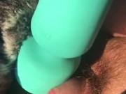 Tiny cock explodes in public